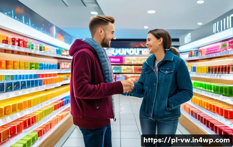 소비자 심리 관리의 필요성과 이점 - A vibrant and modern Polish shopping mall scene with diverse consumers happily engaging with colorfu...