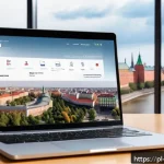 Home 19 소비자 심리와 행동 변화를 유도하는 방법 - A modern Polish online shopping scene showcasing a user-friendly e-commerce website on a sleek lapto...